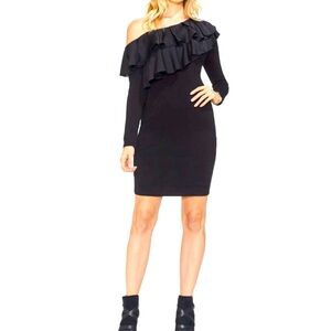 Off the shoulder black dress